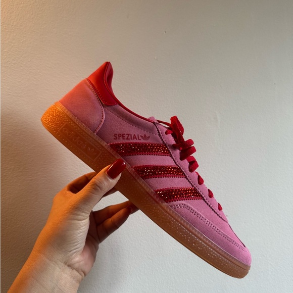 adidas Shoes - adidas Spezial Pink and Red Suede Sneakers